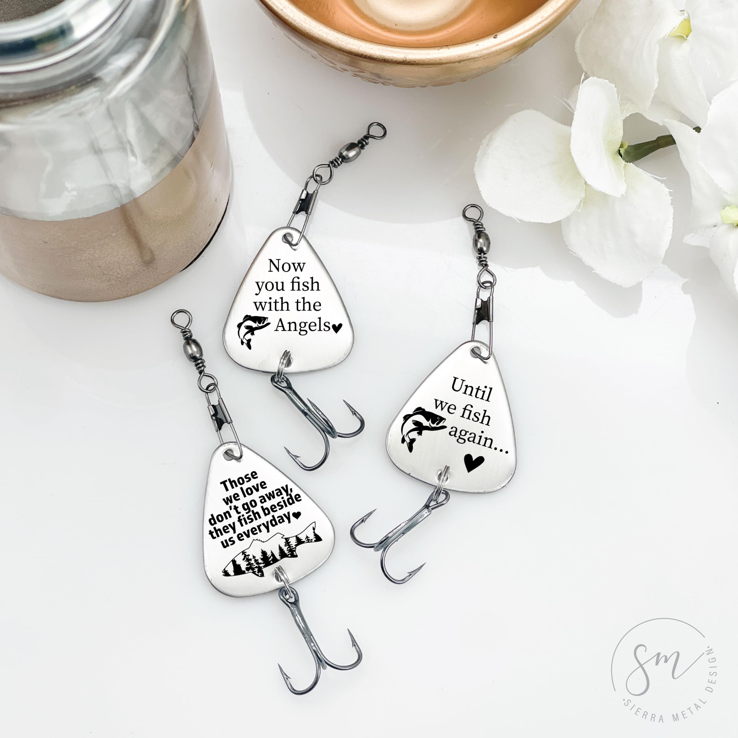 SM Design Memorial Lures gift packaging suitable for sympathy or celebration of life