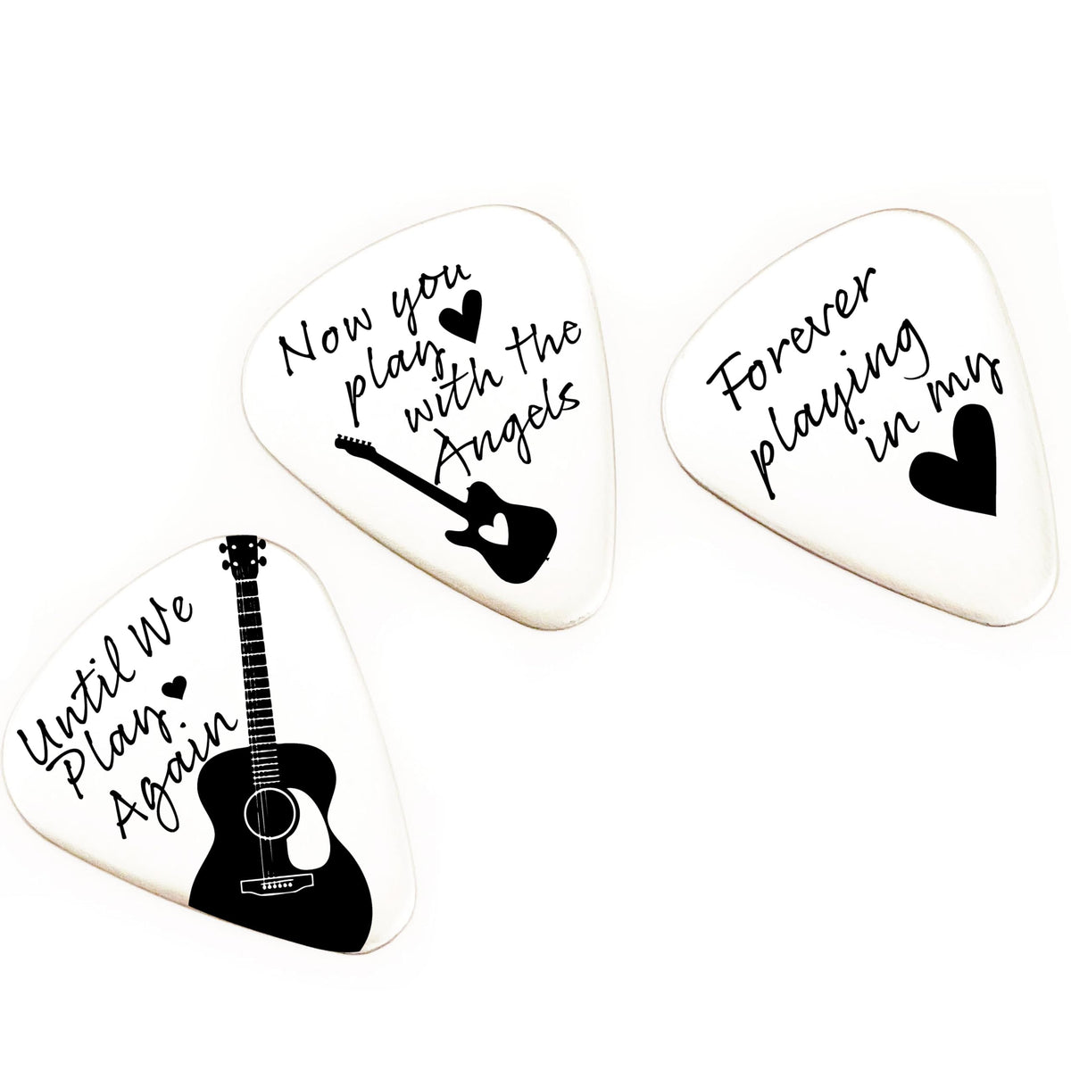 SM Design Remembrance guitar pick set, Always in My Heart, memories close during performances.