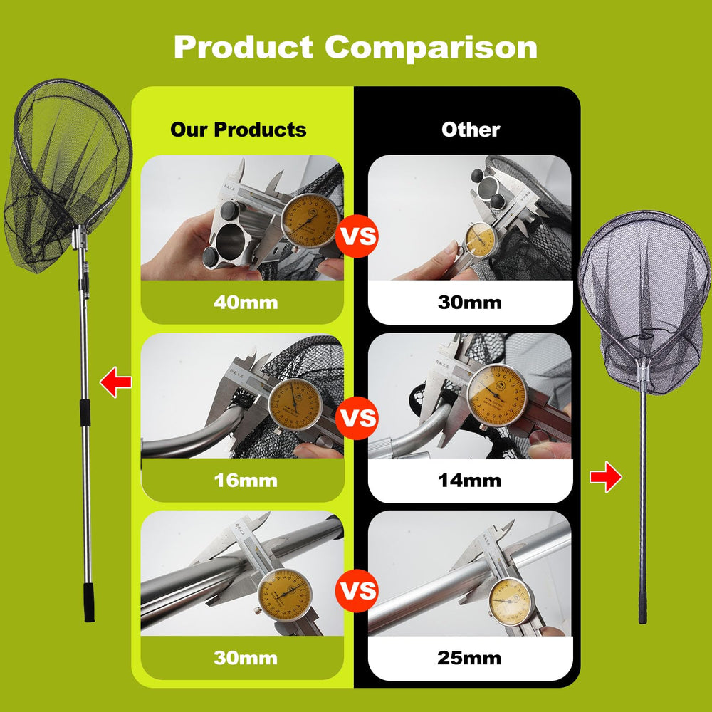 Dog catch net with flashlight suitable for tuna landing