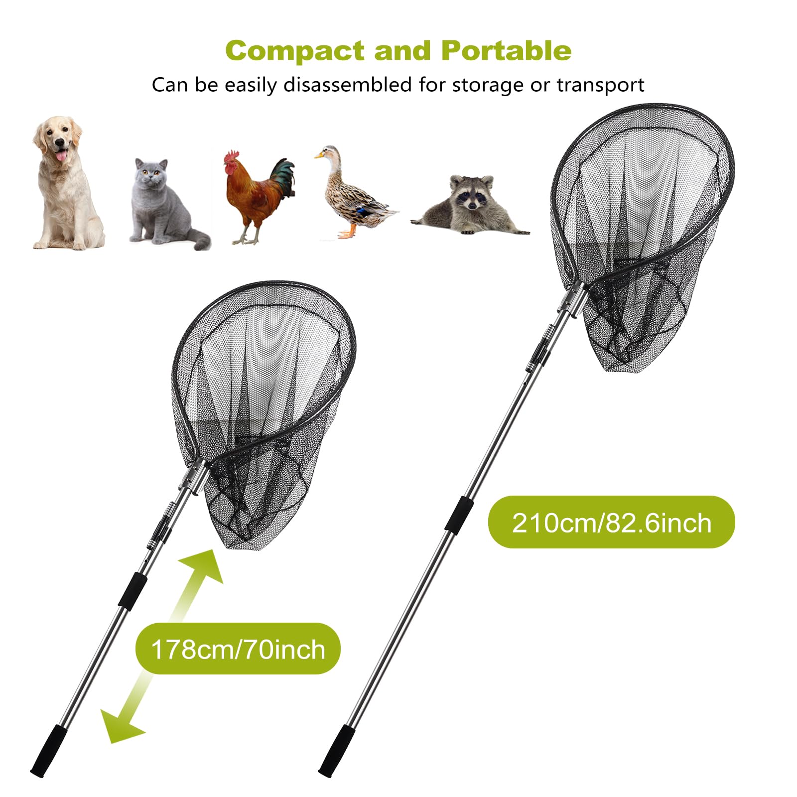 Smarkey heavy duty catch net pole ready for use