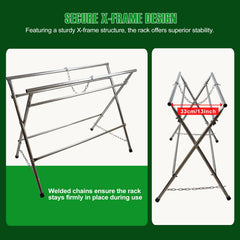 Smarkey hunting hoist frame shows 500 lbs stability during skinning.