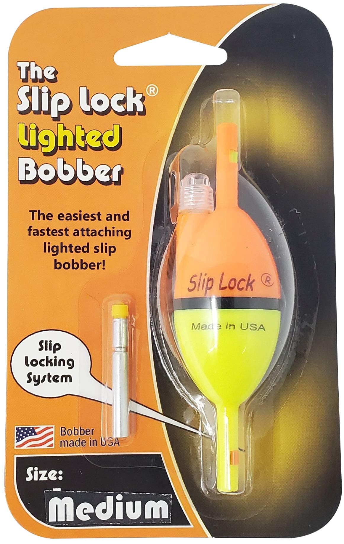 Smart Bobber Slip Lock Lighted Slip Bobber Med enhances night visibility and fast setup.