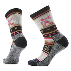Smartwool Everyday Cozy Alpine Apres Crew Socks charcoal front view highlights warmth and comfort.