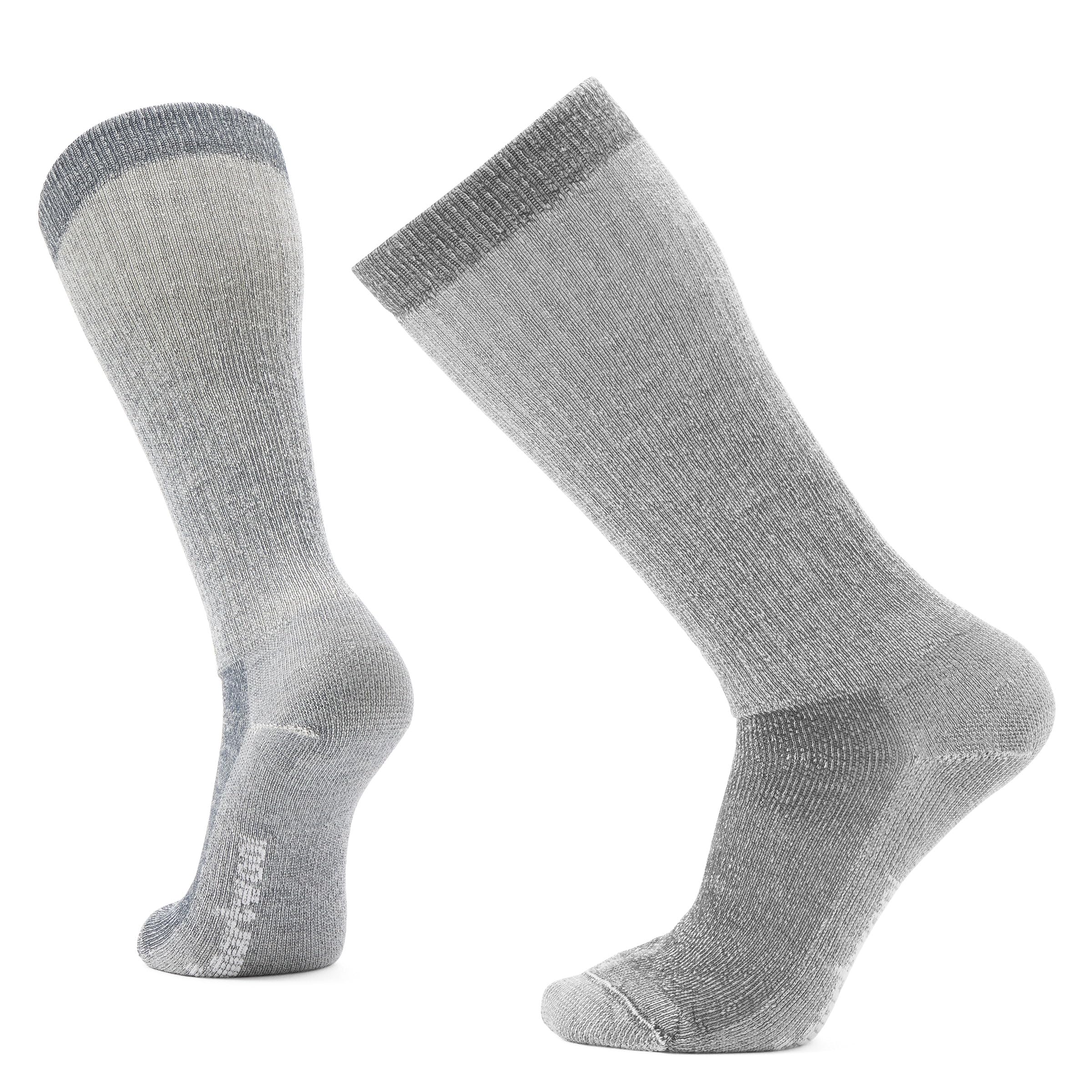 Smartwool Hike Classic Edition over-the-calf socks charcoal texture highlights breathable knit for all-day comfort