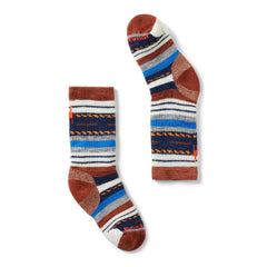 Smartwool Margarita Crew socks with pattern on outside for active kids