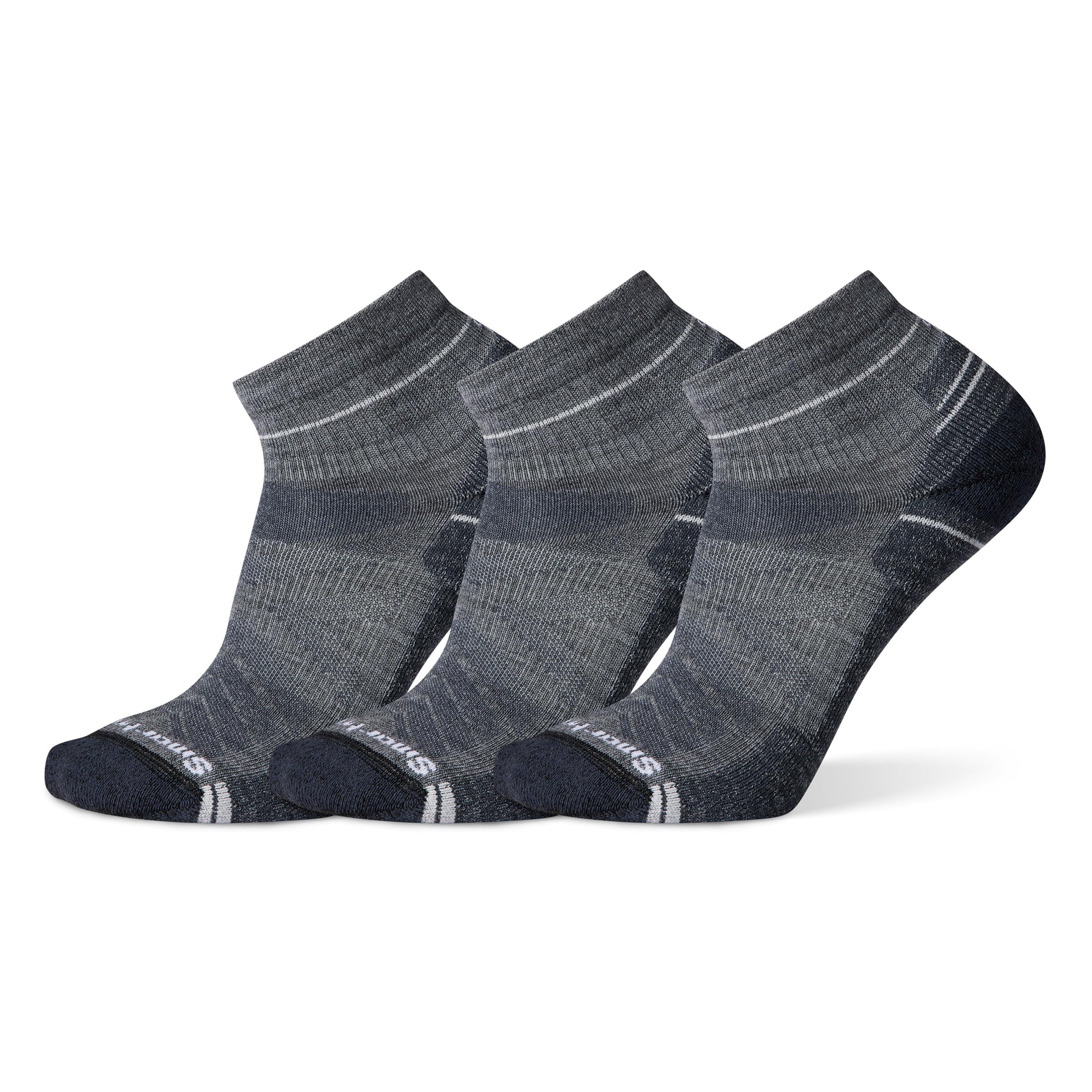 Smartwool hike light cushion ankle socks gray provide breathable comfort for hiking and everyday wear.