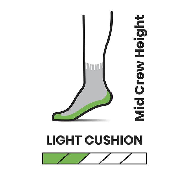 SmartWool Hike Light Cushion Mid Crew sock stay-put welt detail.