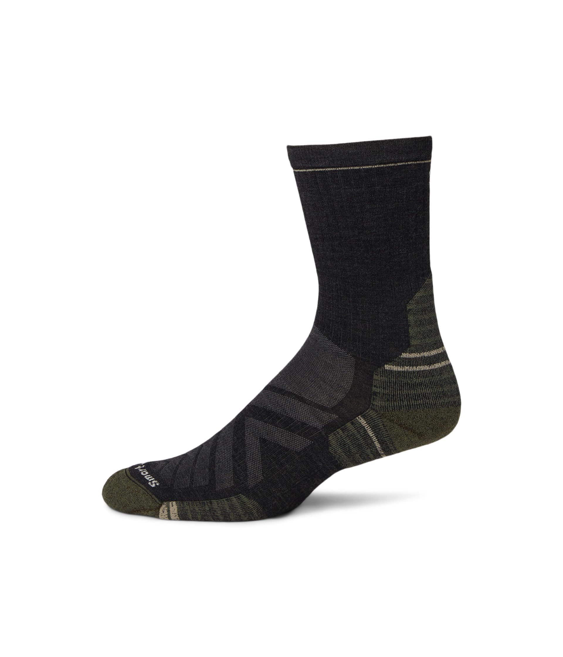 Smartwool Hike Targeted Cushion Mid Crew Socks in charcoal provide durable comfort on rugged trails.