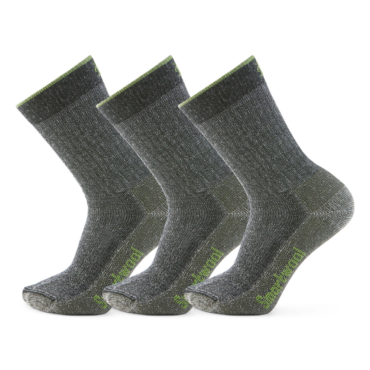 Smartwool men's hike classic edition full cushion 2nd cut crew socks in black offer cushioning for long hikes.