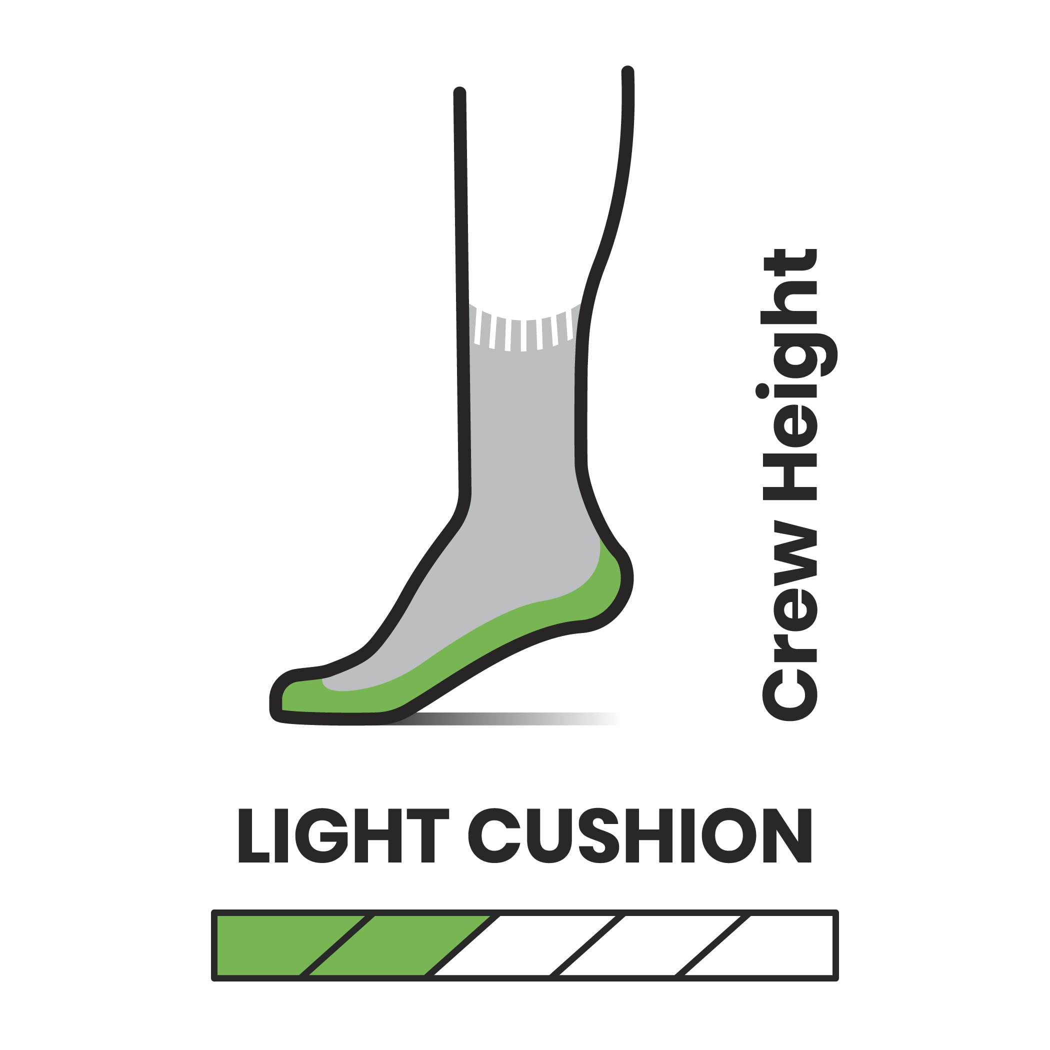 SmartWool Men's Hike Classic Edition black crew sock – bottom view highlights full foot cushioning.