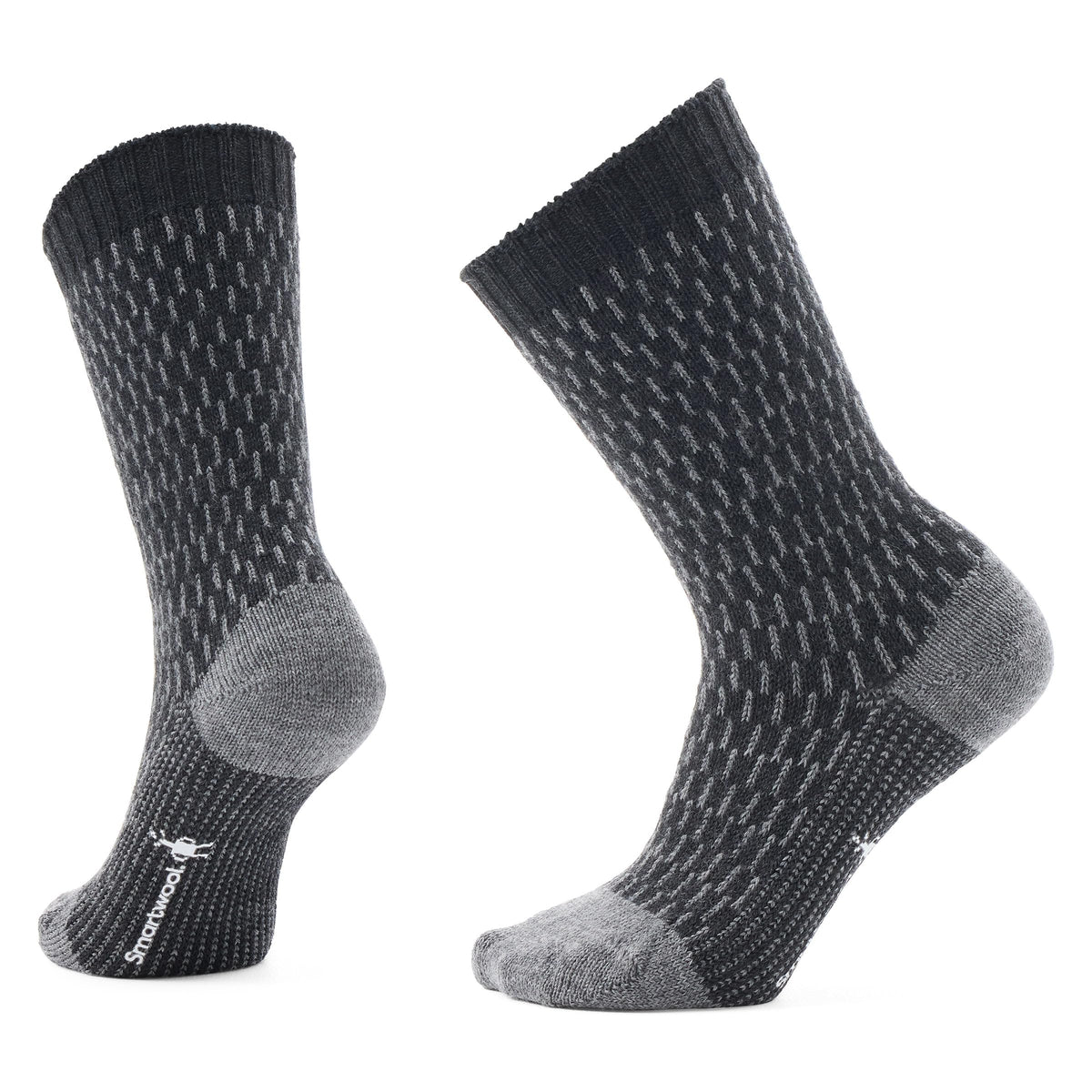 Smartwool everyday digi-tick crew charcoal knit texture for all-day comfort