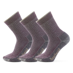 Smartwool Women's Hike Classic Edition socks in Purple Iris offer lightweight cushioning for hikes and daily comfort