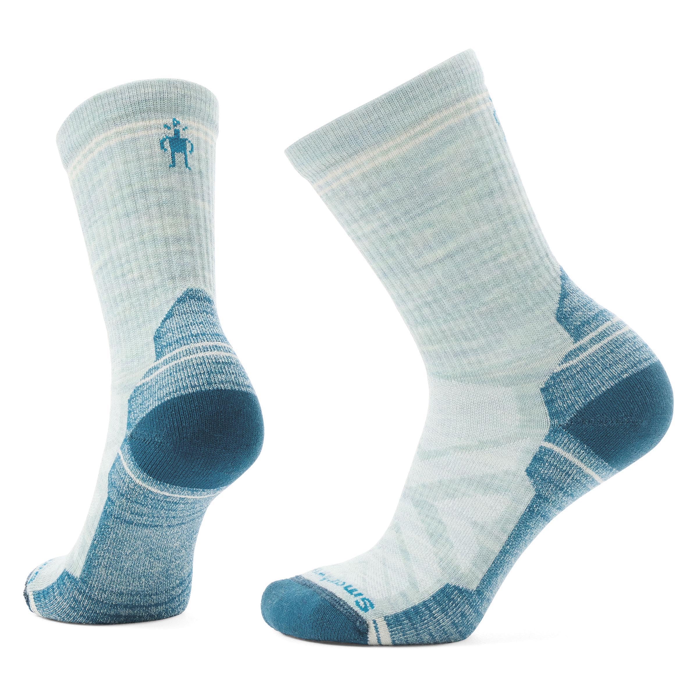 Smartwool Womens Hike Light Cushion Crew Socks Frosty Green provide durable cushioning for trails