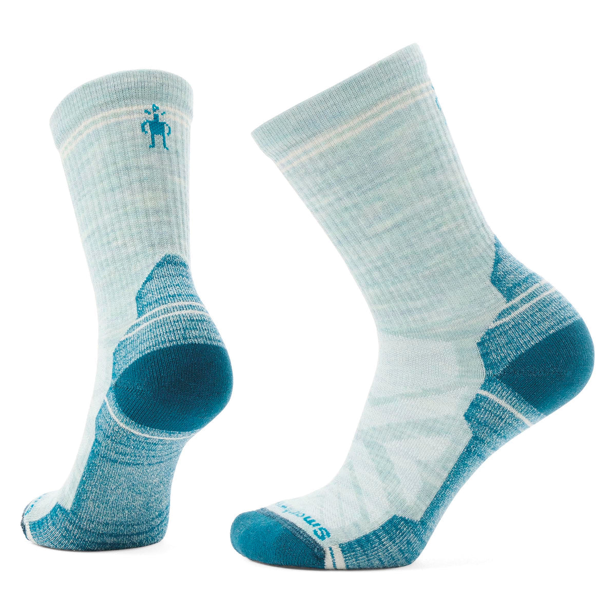 Smartwool Womens Hike Light Cushion Crew Socks Frosty Green provide durable cushioning for trails