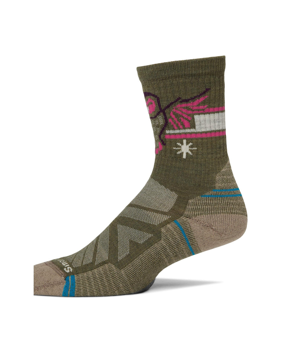 Smartwool Hike Light Cushion Hoo Who Crew Socks Winter Moss large for hiking and moisture management