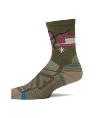 Smartwool Hike Light Cushion Hoo Who Crew Socks Winter Moss large for hiking and moisture management