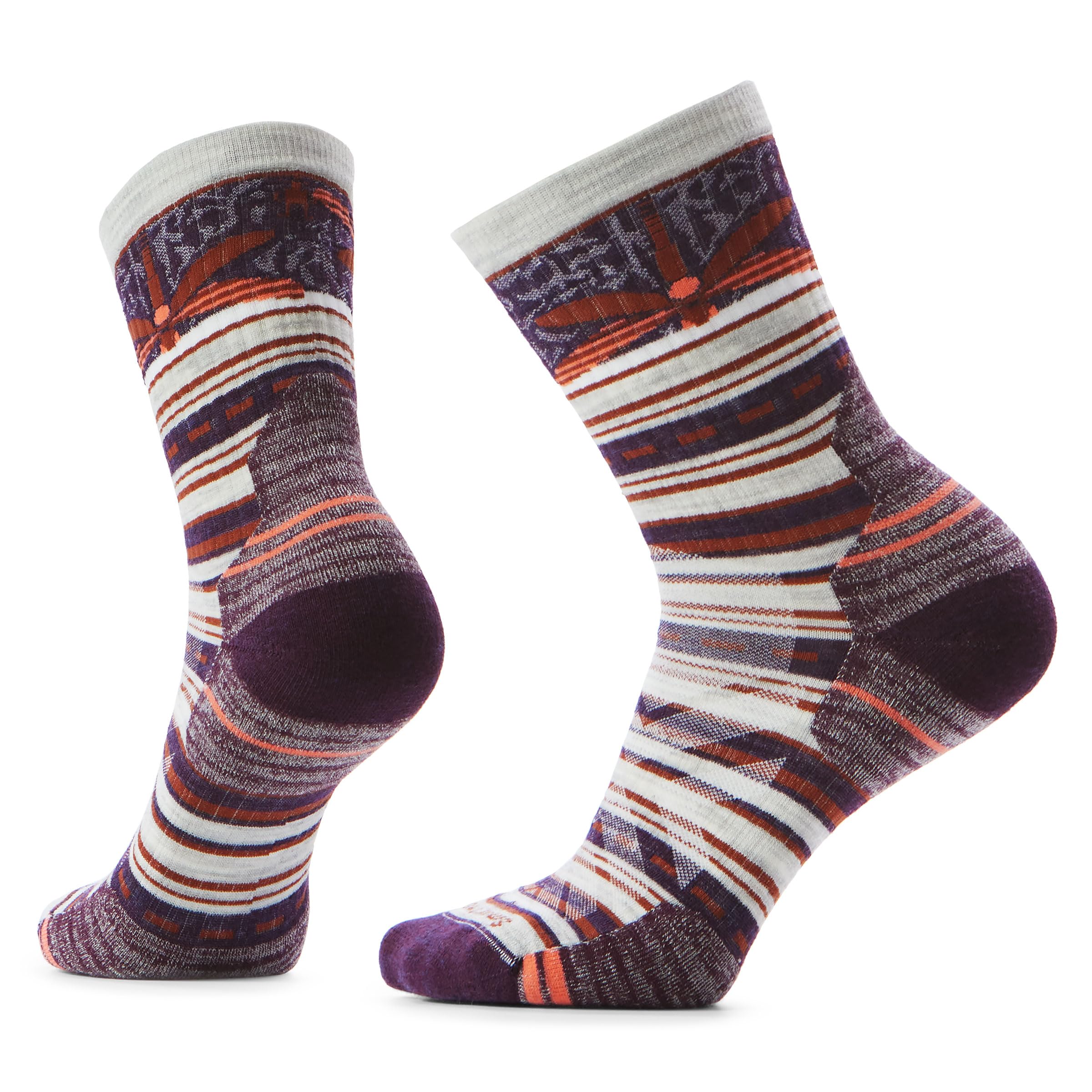 Smartwool Women's hike sock with dragon stitch cushion in ash for all-day comfort.