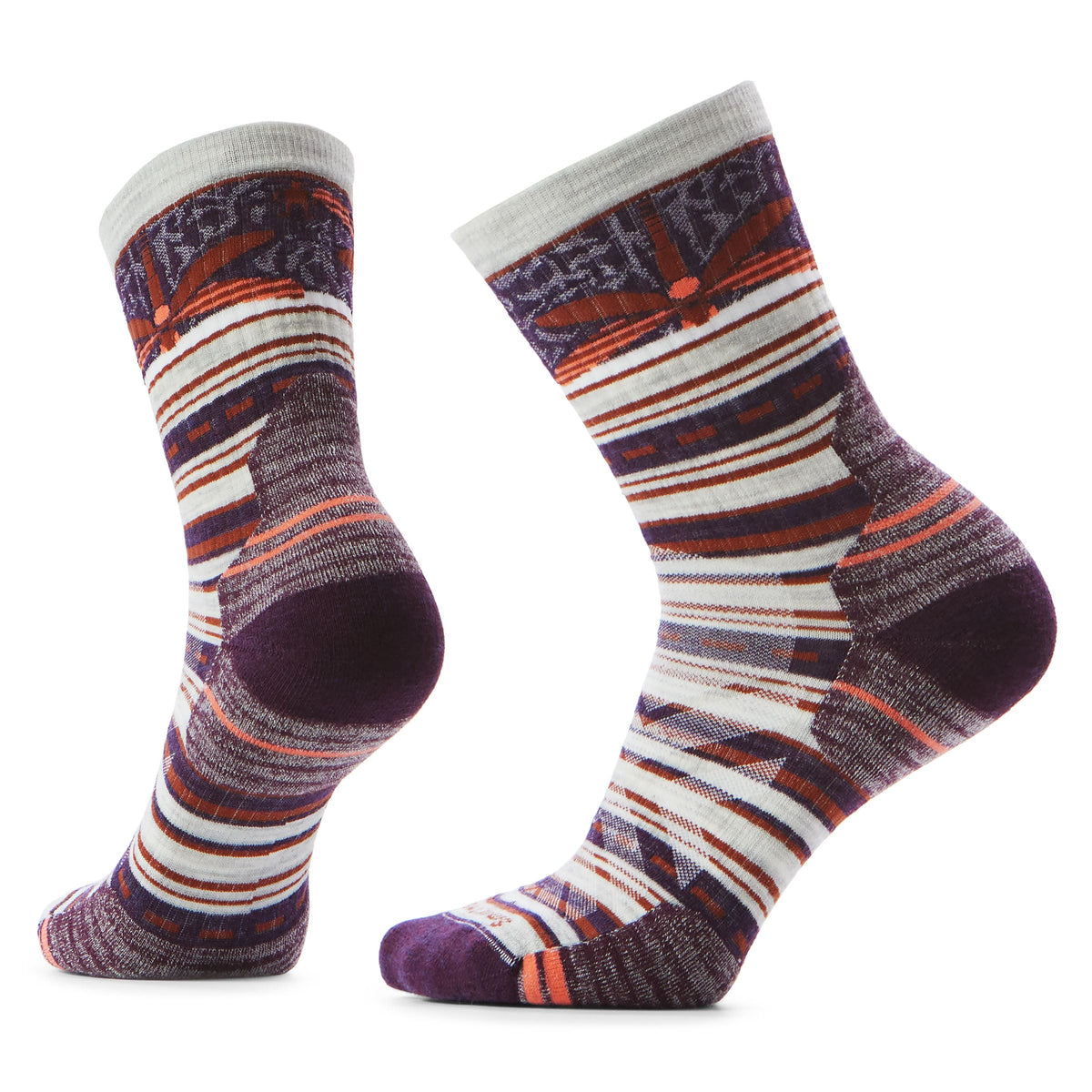 Smartwool Women's hike sock with dragon stitch cushion in ash for all-day comfort.