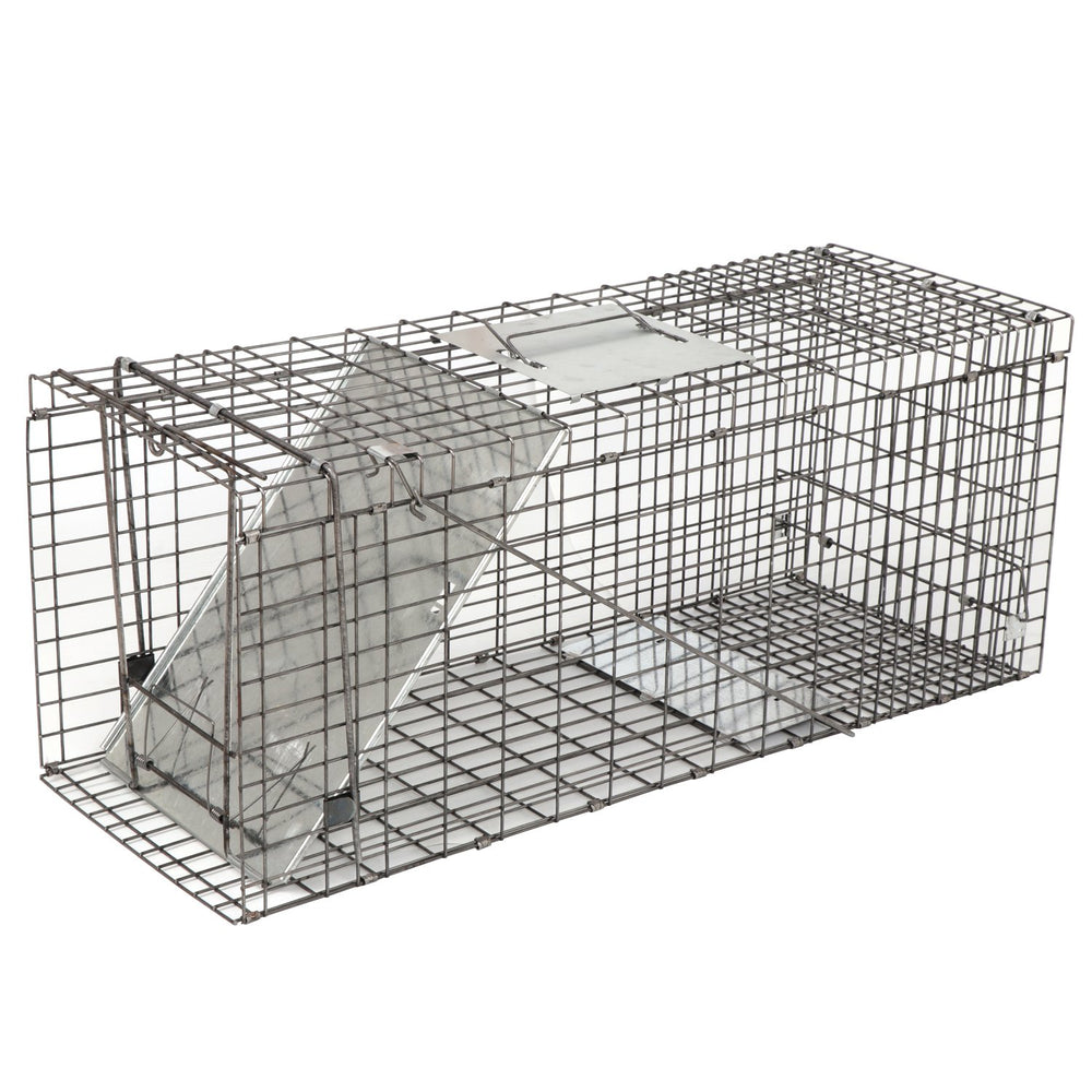 Smartxchoices 32-inch live animal trap gravity action door for safe one-step capture.