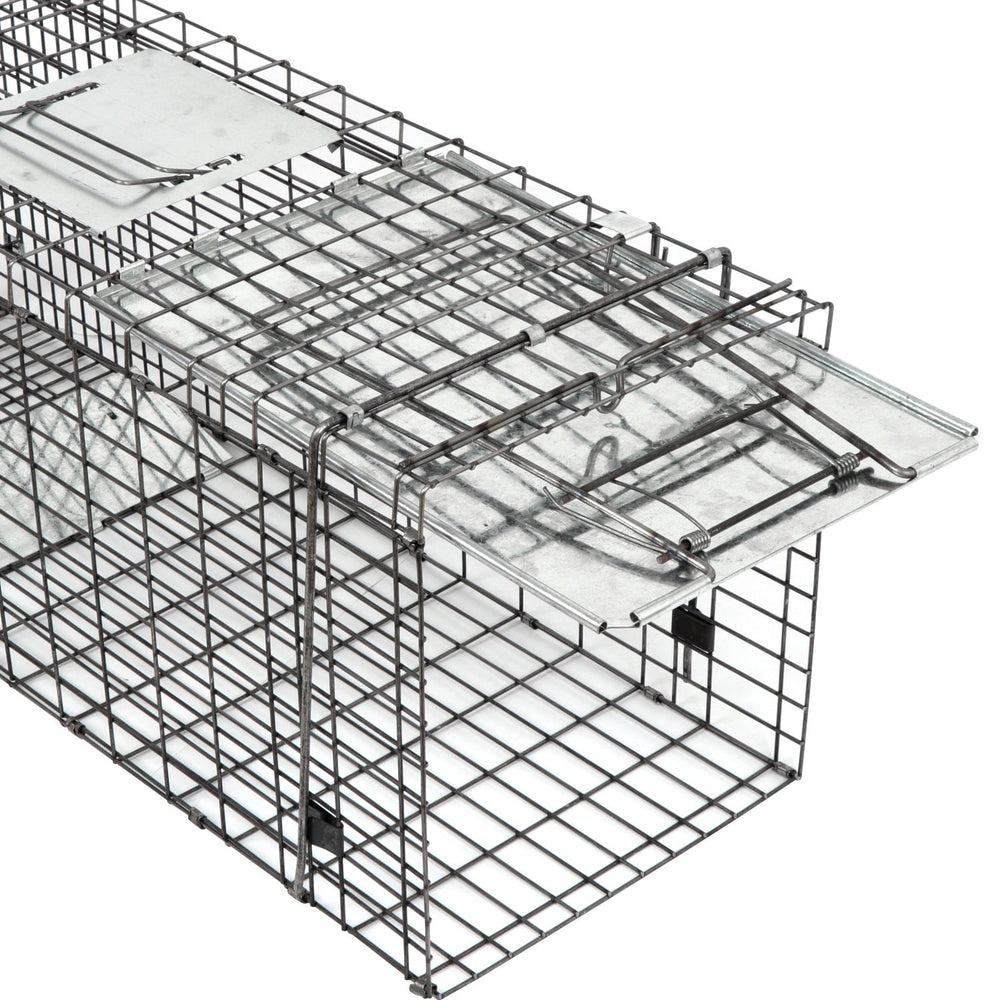 Smartxchoices 32-inch live animal trap safe indoors or outdoors around pets.