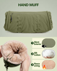 Smasrob hand warmer pouch drawstrings illustrate secure snug fit.