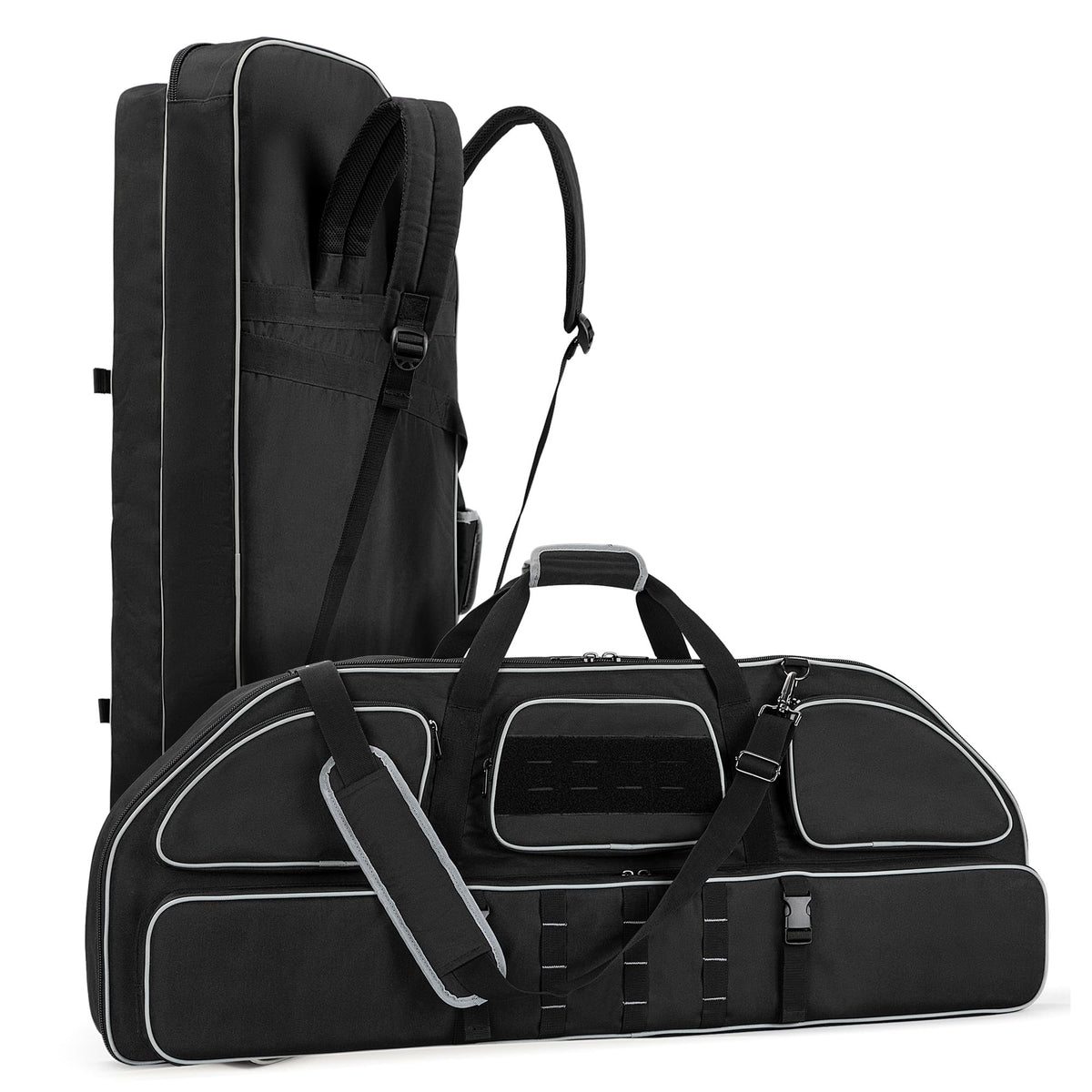 Smasrob padded soft bow case with outside arrow pocket for quick access on hunts.