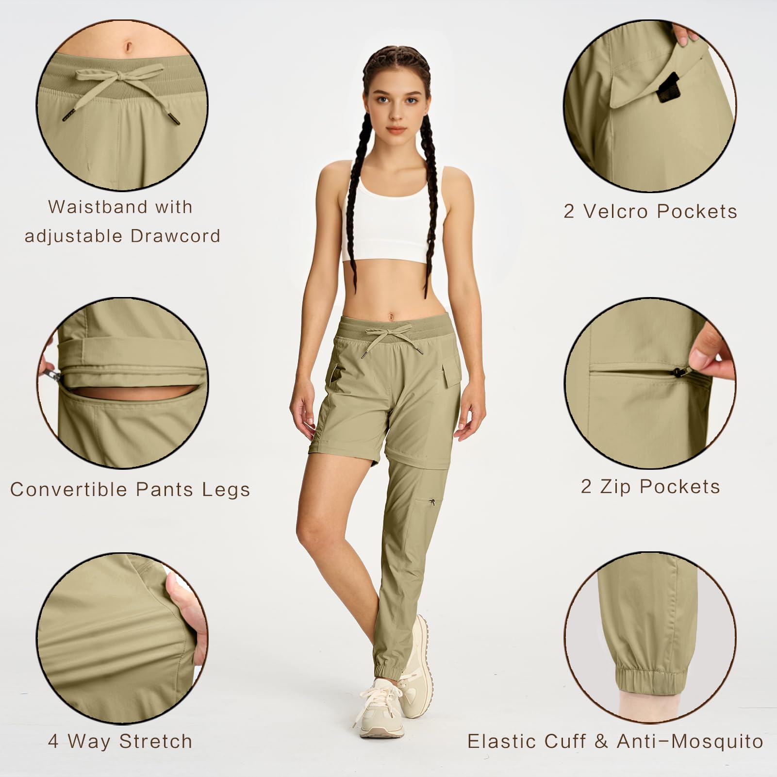 Smawell elastic waist with drawstring adjusts fit for all-day comfort
