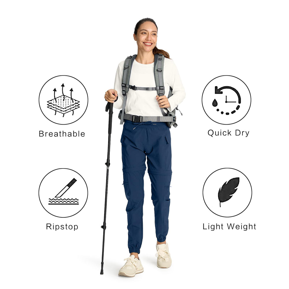 Smawell multi occasions use navy pants suitable for hiking and daily wear