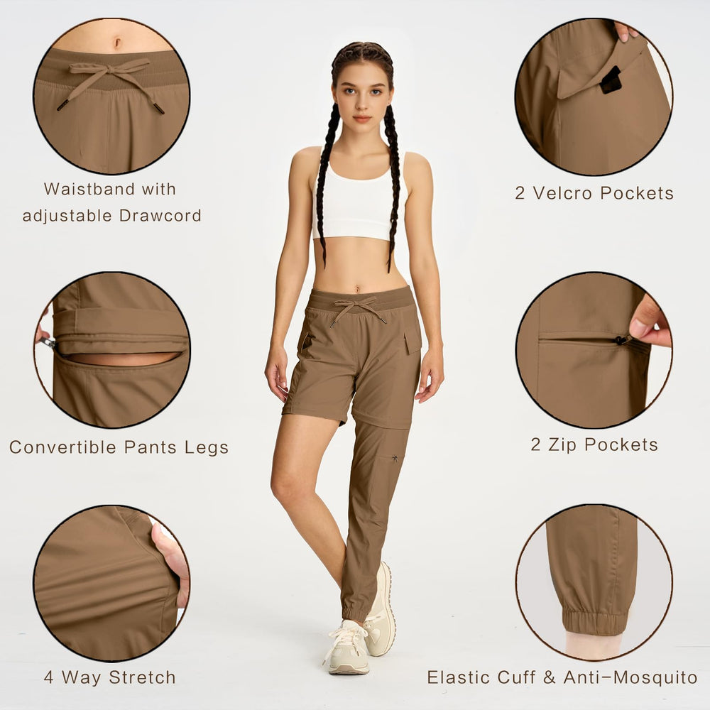 Smawell brown cargo pants highlighting multi-pocket design