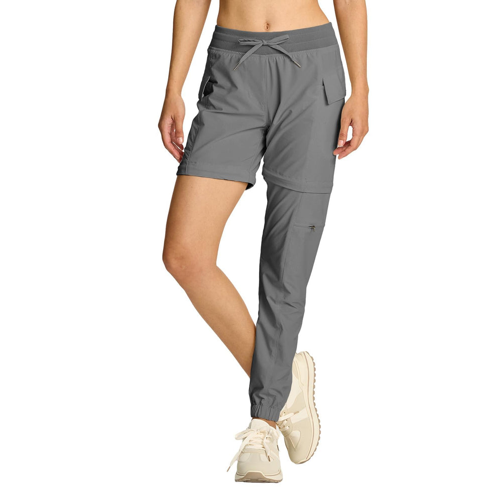 Smawell women's cargo joggers with convertible design for versatile hiking and travel wear