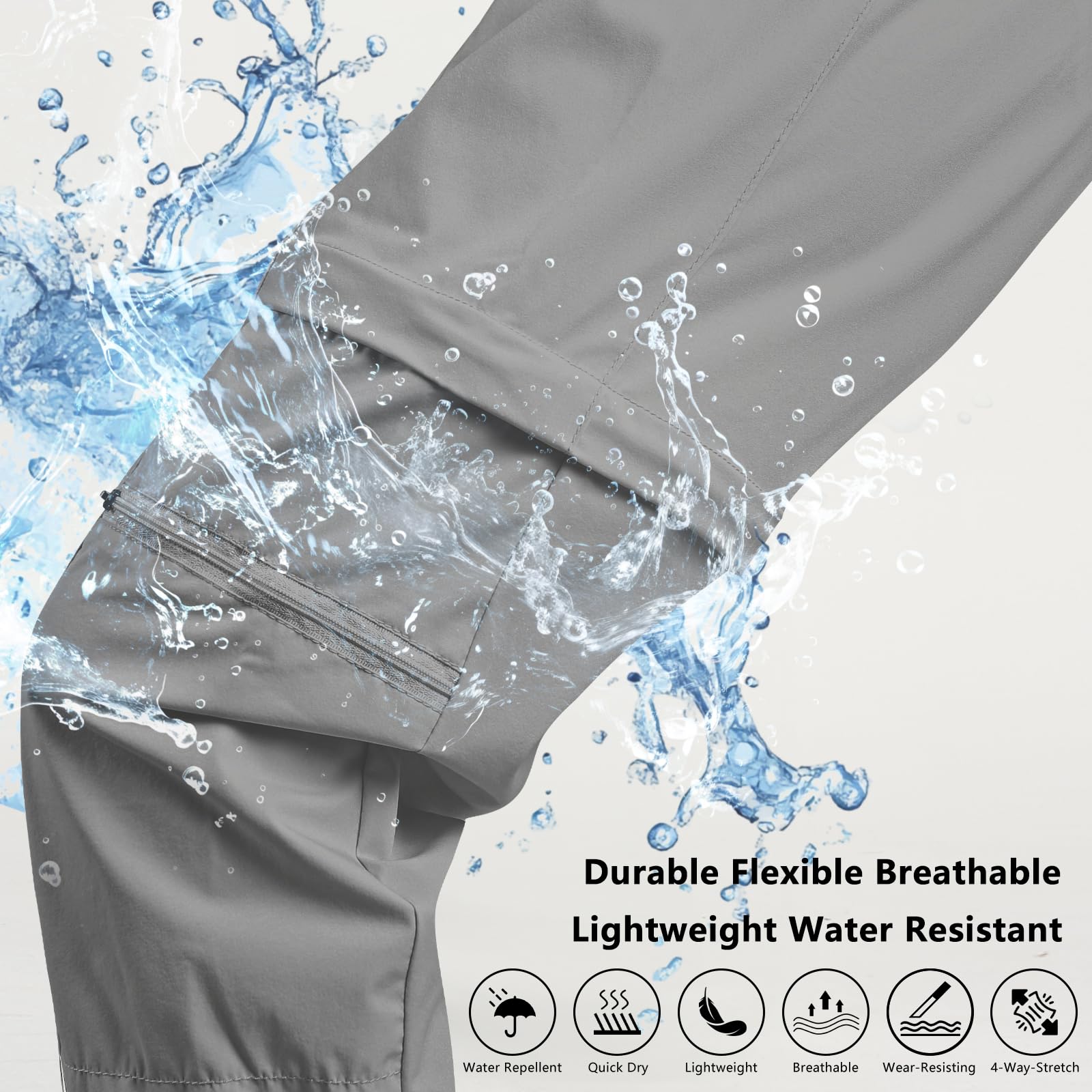 Smawell women's cargo joggers model outdoors with adjustable waist and cuffs.
