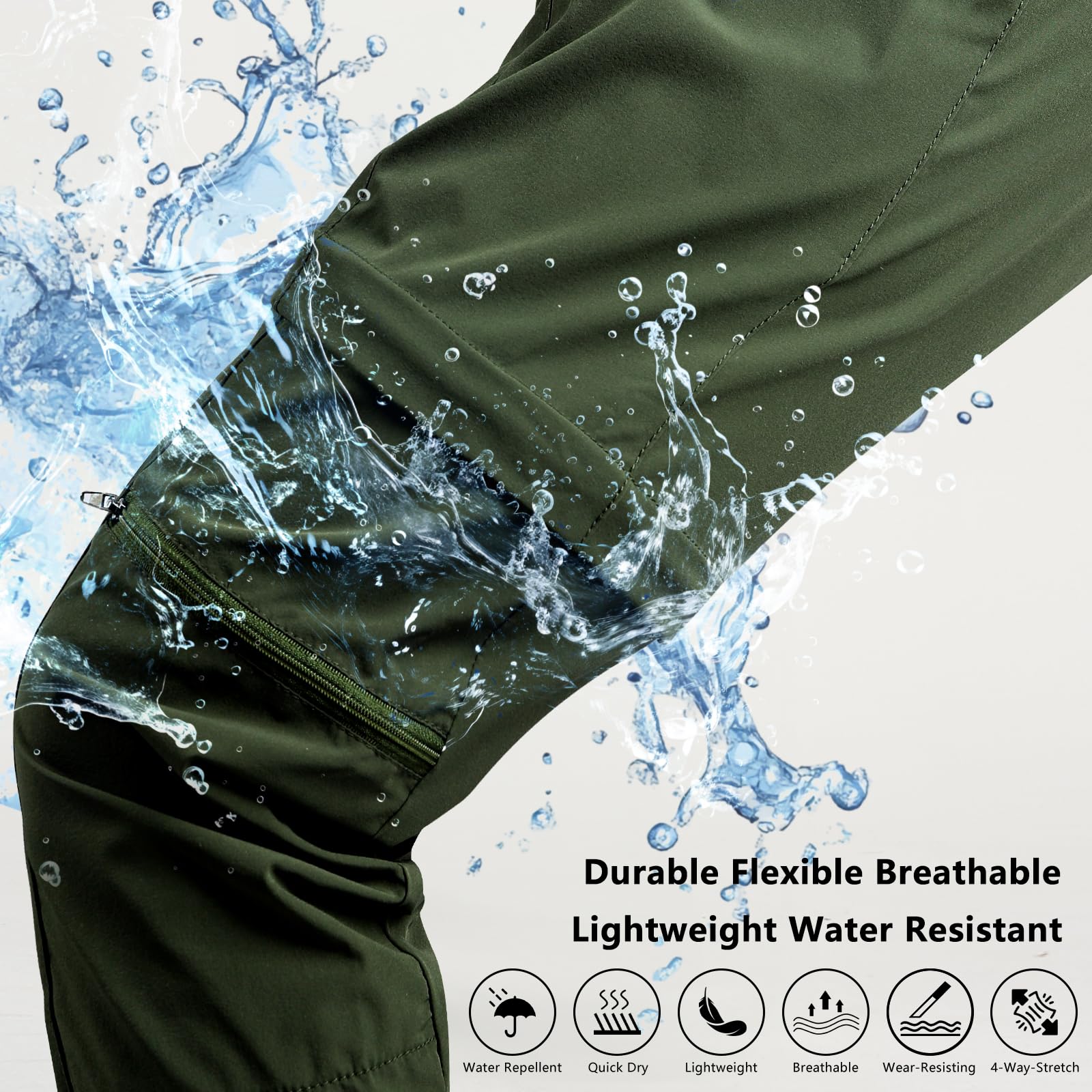 Smawell army green petite fit for comfortable daily wear.