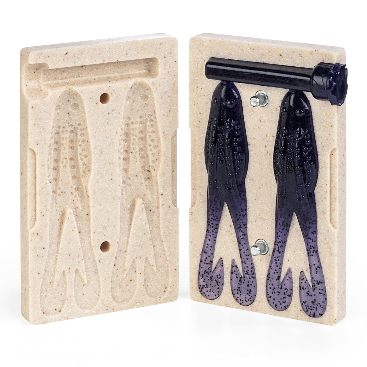 Smedioks 2-cavity Zoom Horny Toad 4in mold for consistent lure shapes and faster production