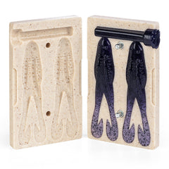 Smedioks 2-cavity Zoom Horny Toad 4in mold for consistent lure shapes and faster production