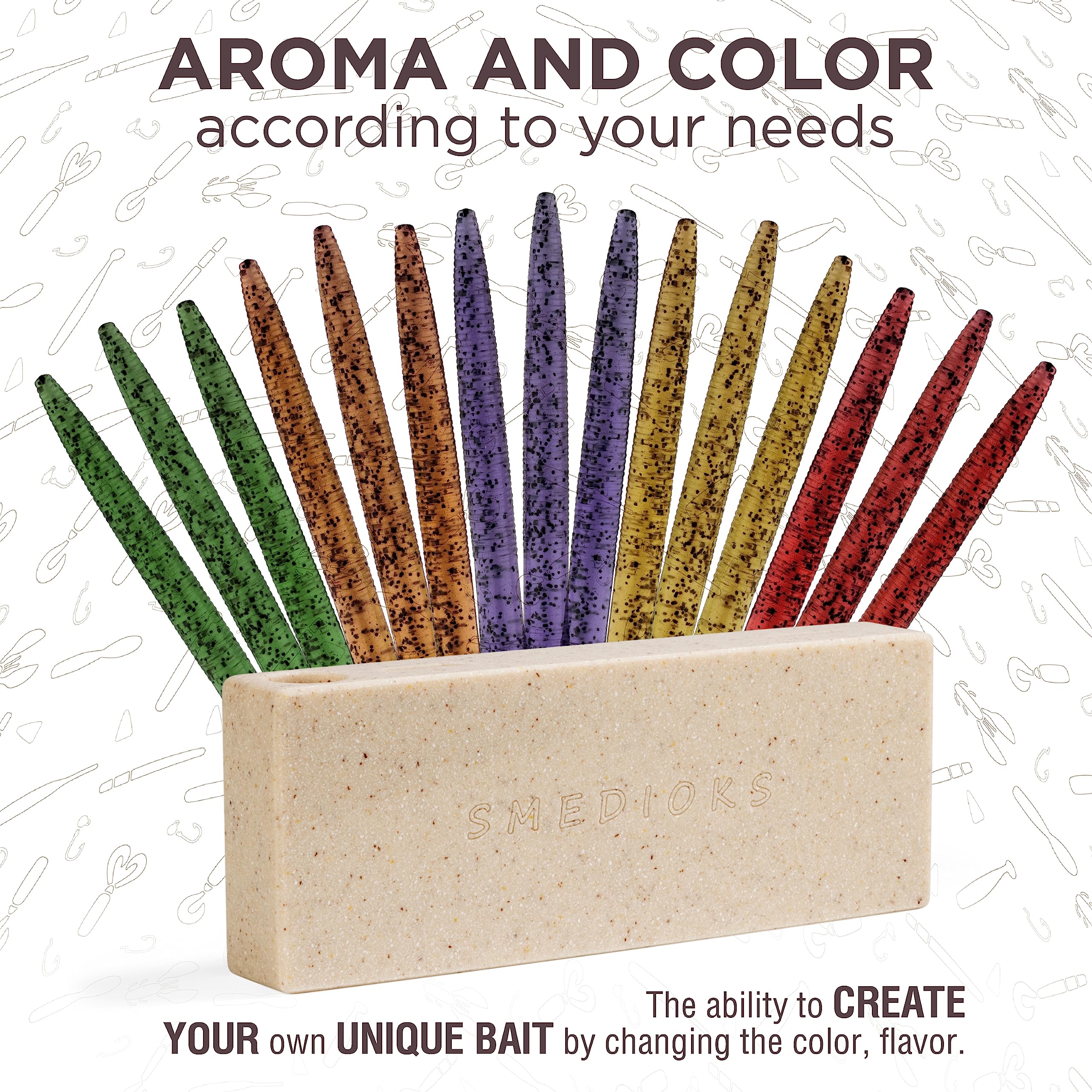Mold supports scent customization for lures