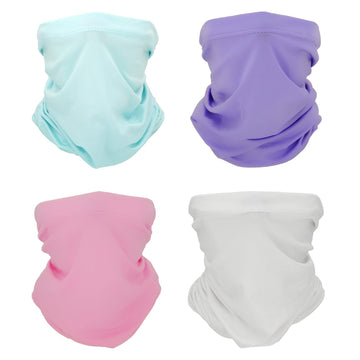 SMEHCF 4 pack cooling neck gaiter flatlay shows versatile outdoor protection
