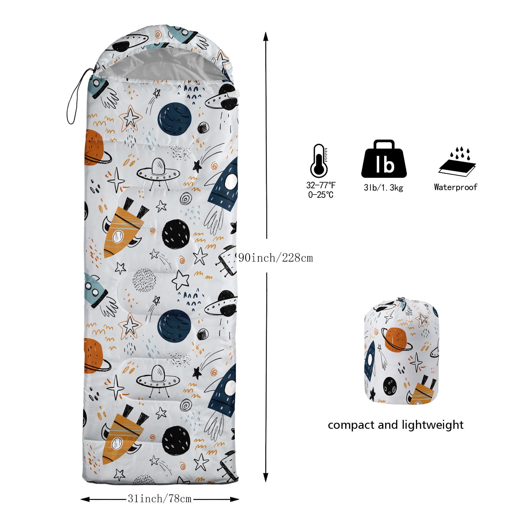 Smell Sunshine sleeping bag compression sack shows easy packing and portability
