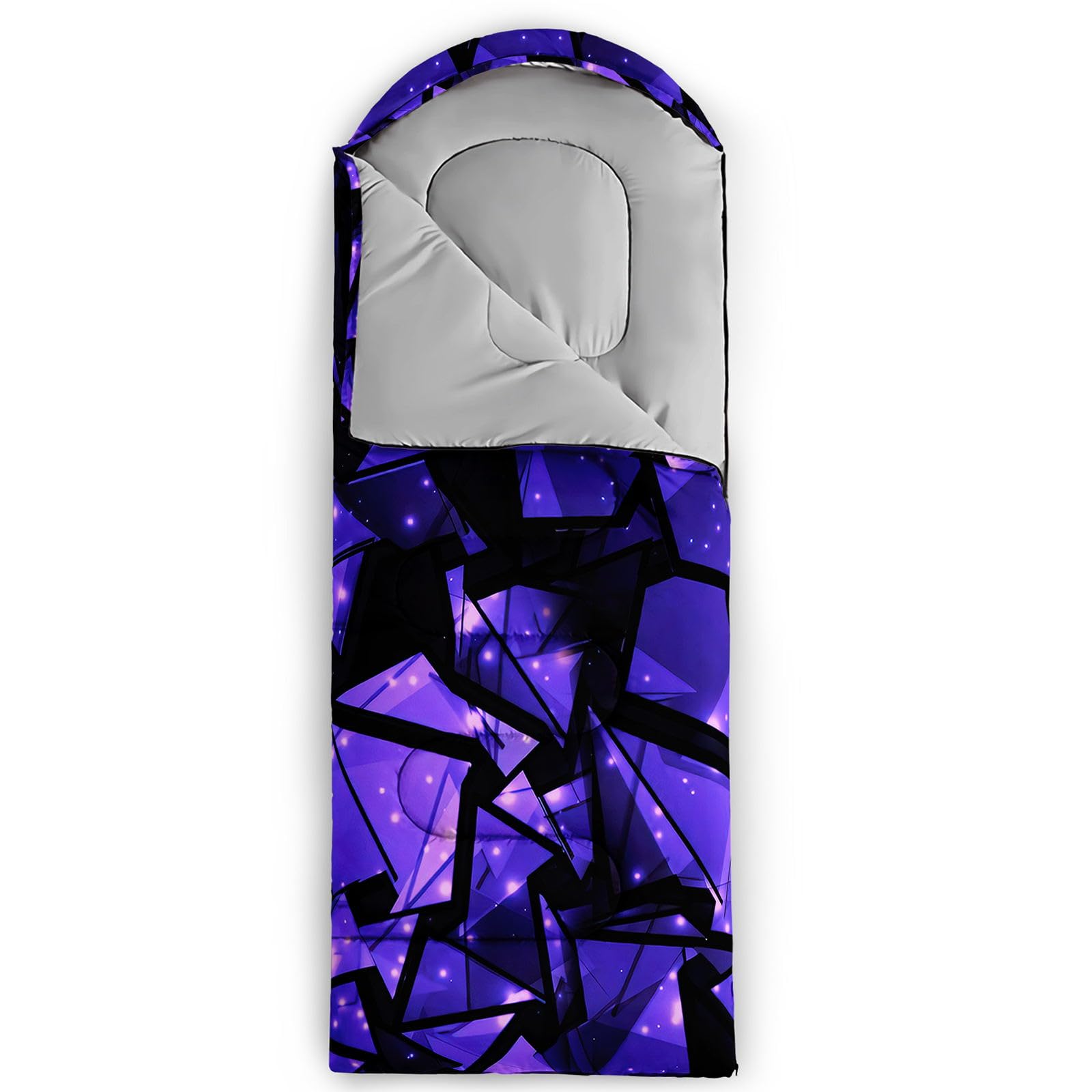 Smell Sunshine sleeping bag shown in compression sack highlights easy portability.
