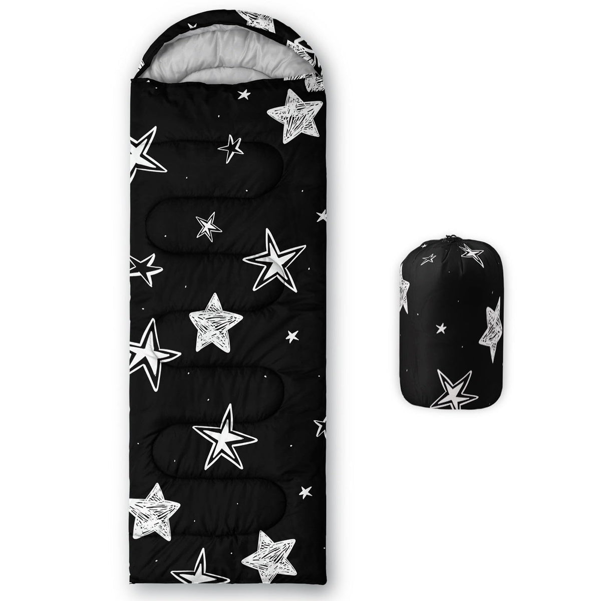 Smell Sunshine kids sleeping bag stars hood keeps kids warm on outdoor trips