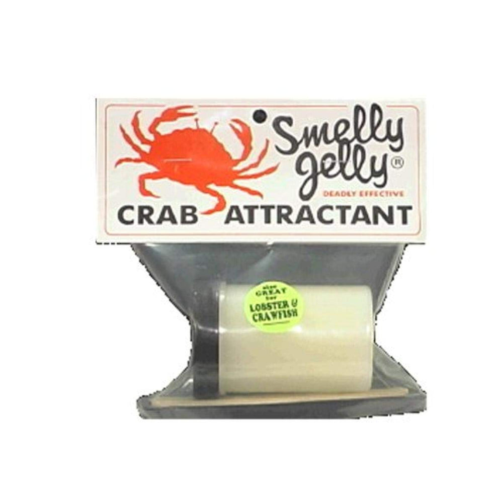 Smelly Jelly Crab Attractant gel on bait increases bites and keeps scent near bait underwater