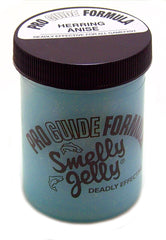 Smelly Jelly Pro Guide herring-anises 4oz jar attracts bass with long-lasting scent.