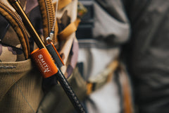Wearable fishing rod holder attached display