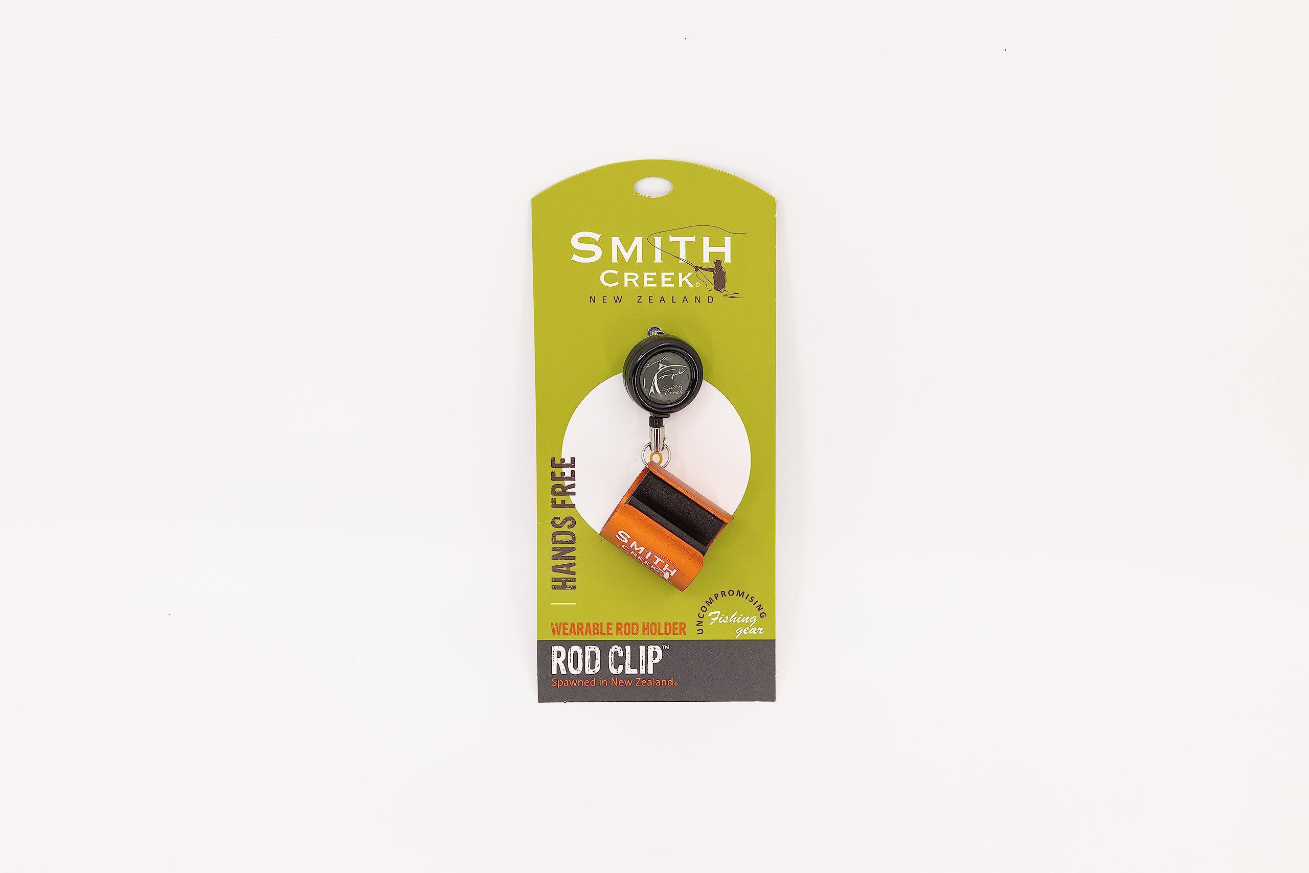 Smith Creek rod clip hands-free-use demonstrates safer movement with rod secured during tasks