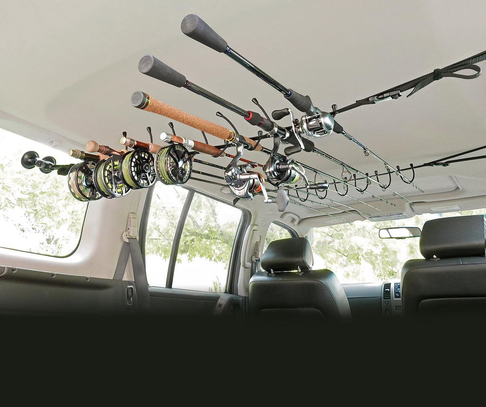 Smith Creek Rod Rack carabiner mount offers versatile, tool-free installation on vehicle anchors.