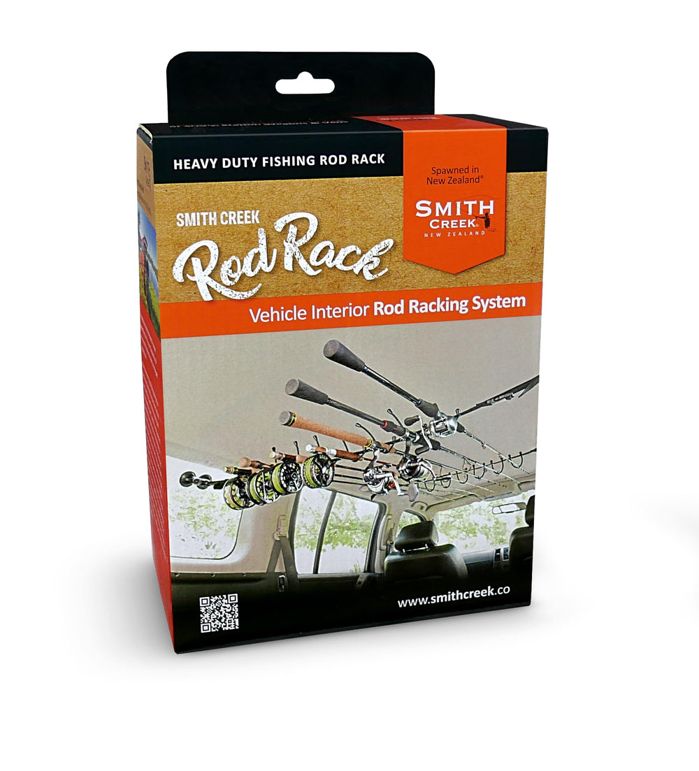 Smith Creek Rod Rack inspired by New Zealand design, built for rugged travel.