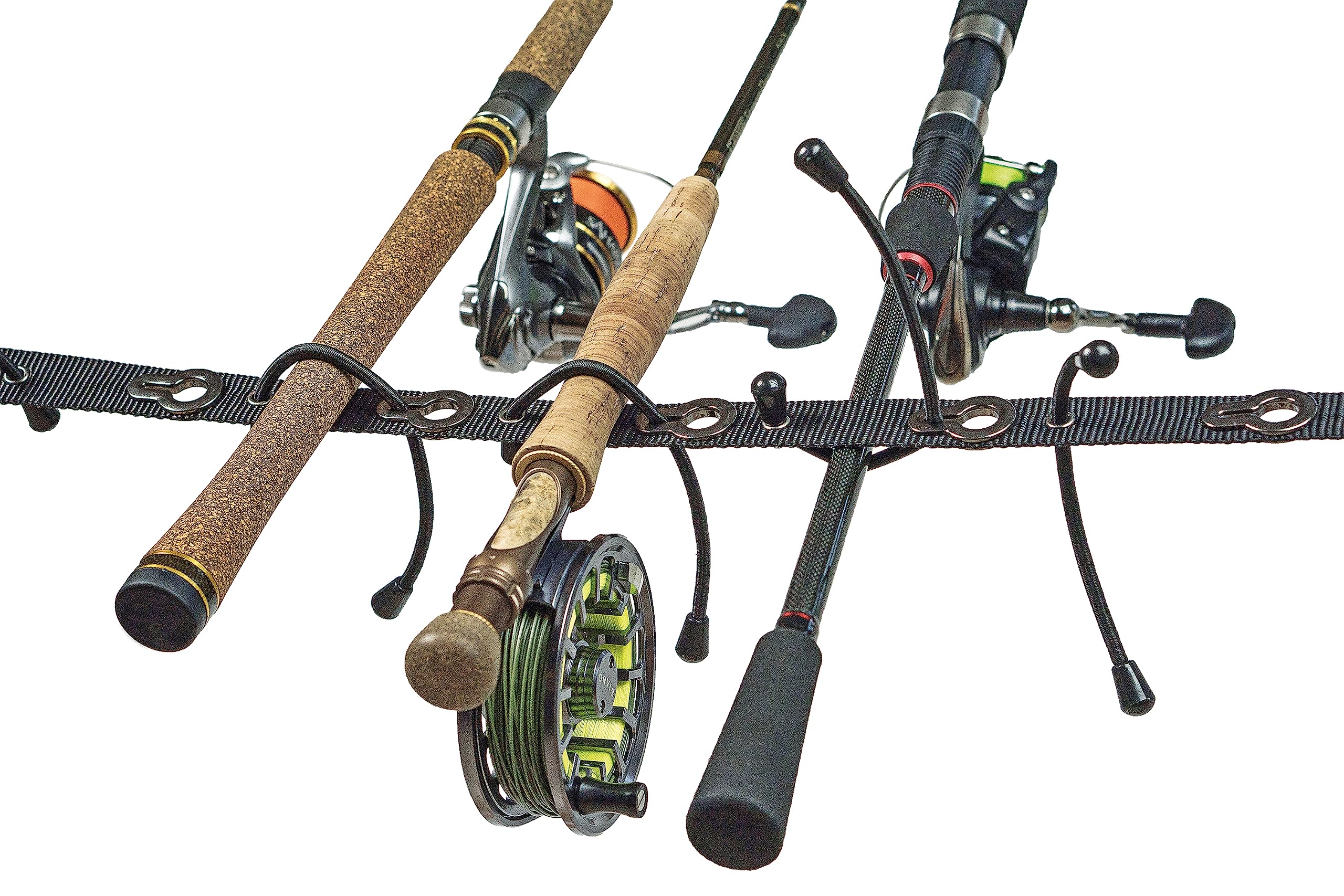 Smith Creek Rod Rack strap buckle mount provides quick, secure attachment for rough roads.