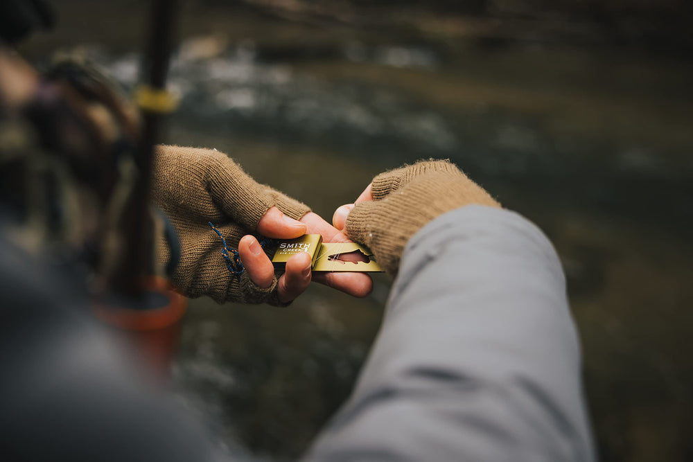 Wrapped waste fishing line around Smith Creek Spent Line Wrangler Green