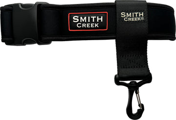 Smith Creek WadeSoft EVA adjustable strap in-use demonstrating quick length setup