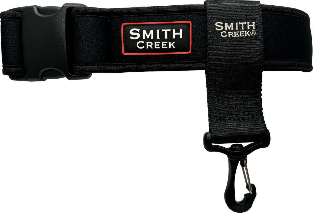 Smith Creek WadeSoft EVA adjustable strap in-use demonstrating quick length setup