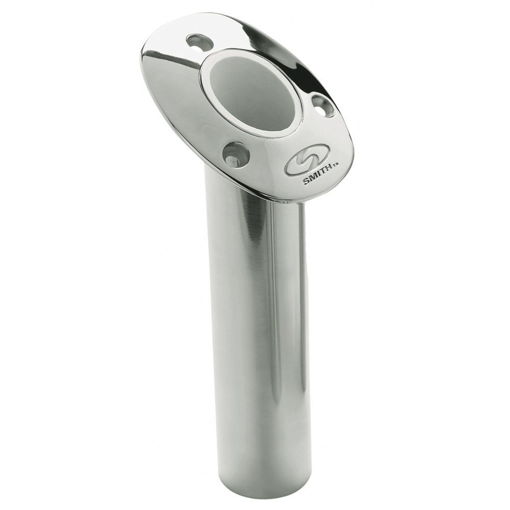SMITH C.E. Smith flush mount rod holder at a 30-degree angle to widen your lure spread.